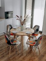 Круглый обеденный стол из массива дуба